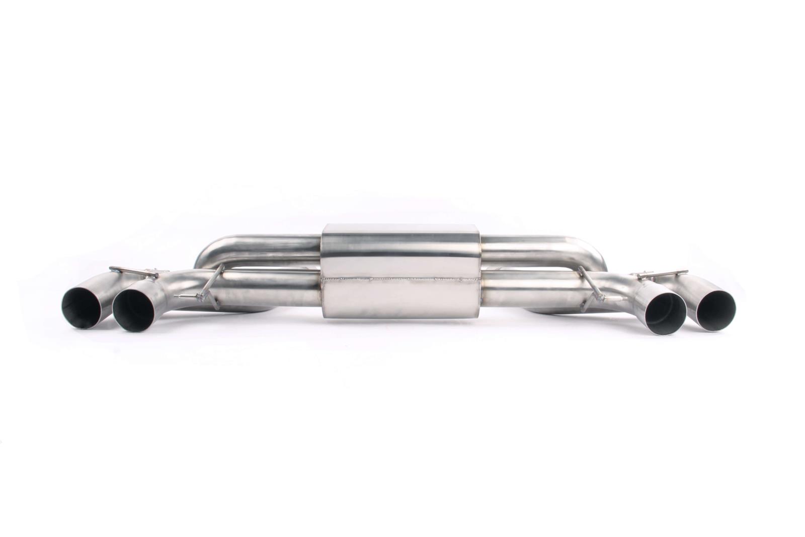 Dinan Free Flow Stainless Exhaust Systems D660-0079 Systems, Stainless, Rear Axle-back, Dual In/Four Out, Steel, Natural, Split Rear Exit, Polished Tips, BMW, 4.4L, Kit thumbnail 3