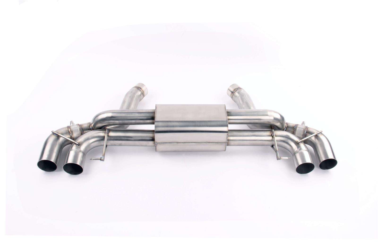 Dinan Free Flow Stainless Exhaust Systems D660-0079 Systems, Stainless, Rear Axle-back, Dual In/Four Out, Steel, Natural, Split Rear Exit, Polished Tips, BMW, 4.4L, Kit