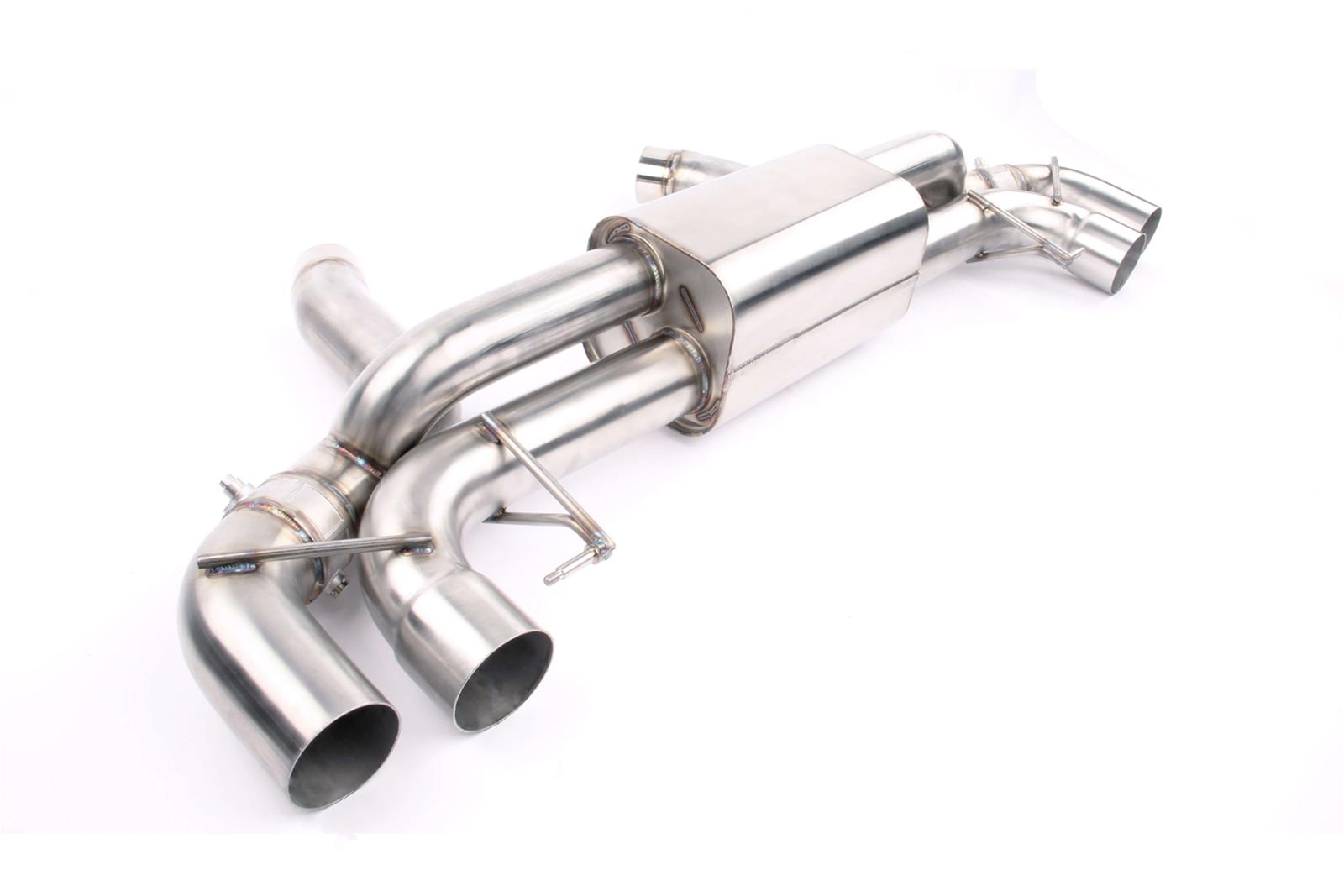 Dinan Free Flow Stainless Exhaust Systems D660-0079 Systems, Stainless, Rear Axle-back, Dual In/Four Out, Steel, Natural, Split Rear Exit, Polished Tips, BMW, 4.4L, Kit thumbnail 4