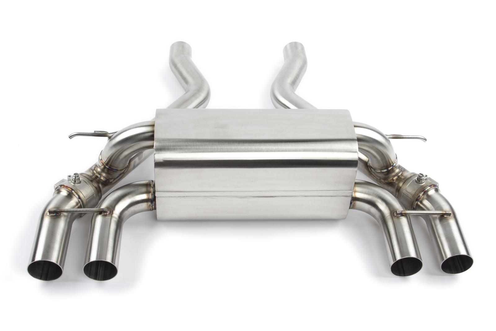Dinan Free Flow Stainless Exhaust Systems D660-0082-BLK Systems, Stainless, Rear Axle-back, Dual In/Four Out, Steel, Natural, Split Rear Exit, Black Tips, BMW, 3.0L, Kit thumbnail 2