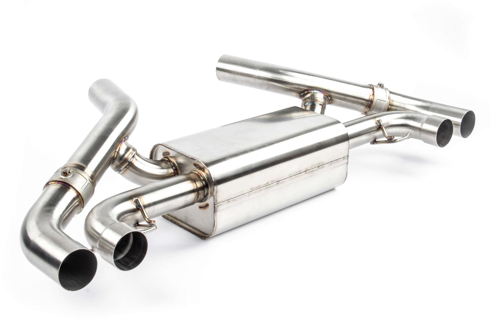 Dinan Free Flow Stainless Exhaust Systems D660-0085 Systems, Stainless, Rear Axle-back, Dual In/Four Out, Steel, Natural, Split Rear Exit, Polished Tips, BMW, 3.0L, Kit thumbnail 4