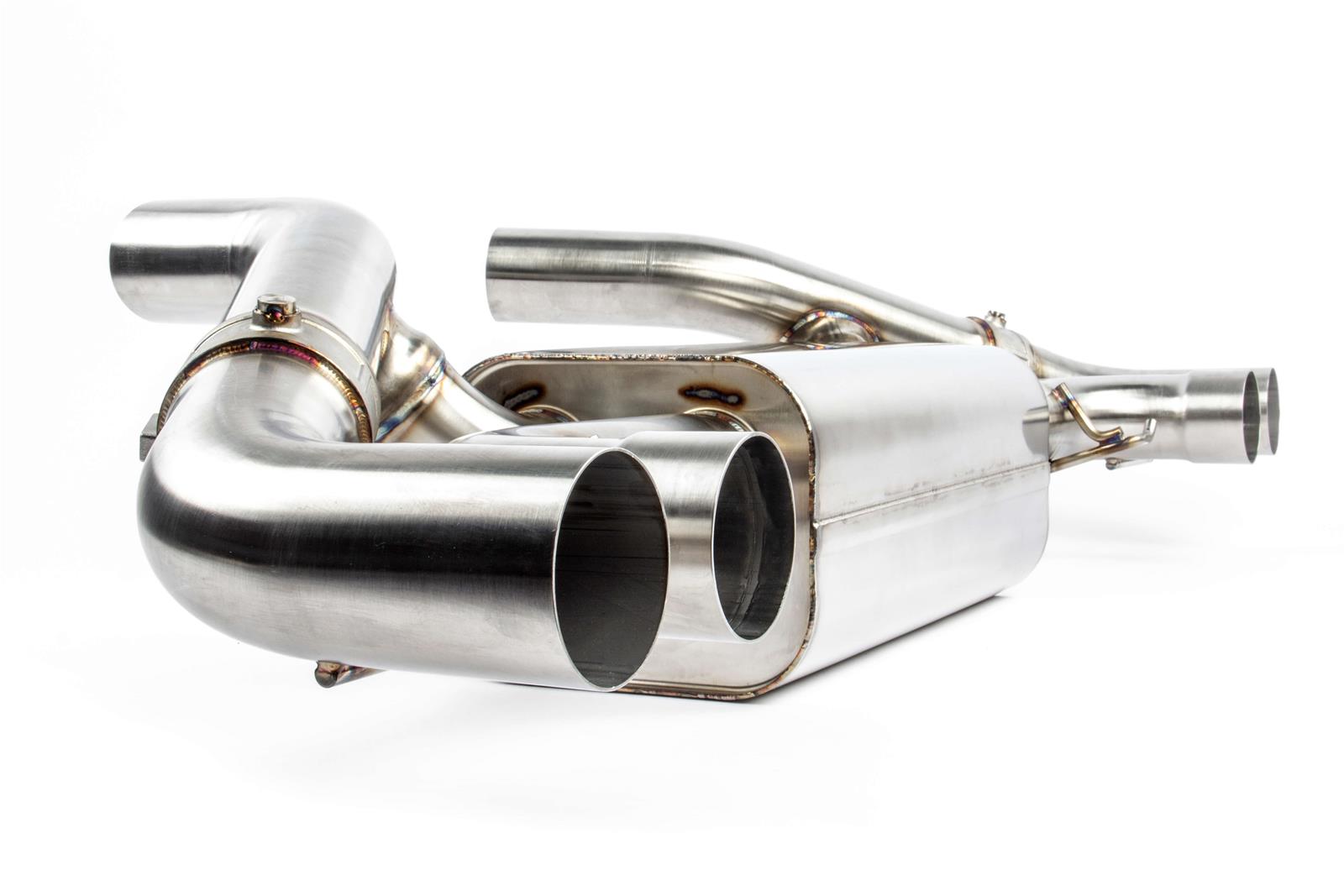 Dinan Free Flow Stainless Exhaust Systems D660-0085 Systems, Stainless, Rear Axle-back, Dual In/Four Out, Steel, Natural, Split Rear Exit, Polished Tips, BMW, 3.0L, Kit thumbnail 5