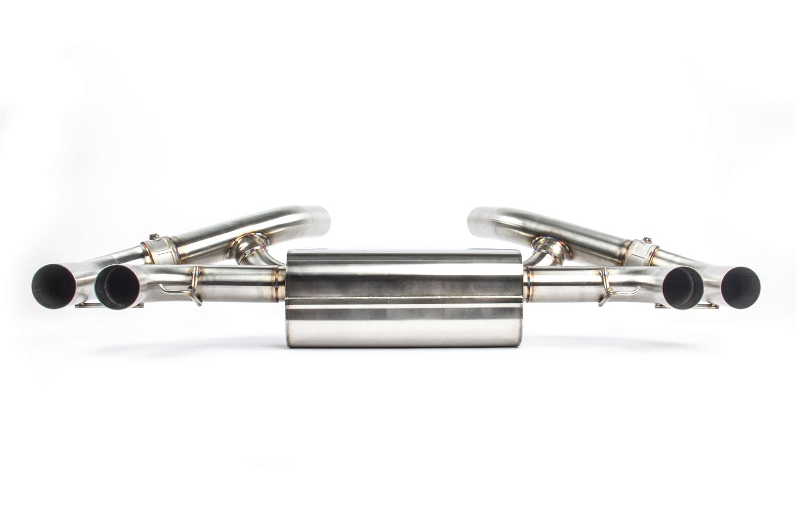 Dinan Free Flow Stainless Exhaust Systems D660-0085 Systems, Stainless, Rear Axle-back, Dual In/Four Out, Steel, Natural, Split Rear Exit, Polished Tips, BMW, 3.0L, Kit thumbnail 7