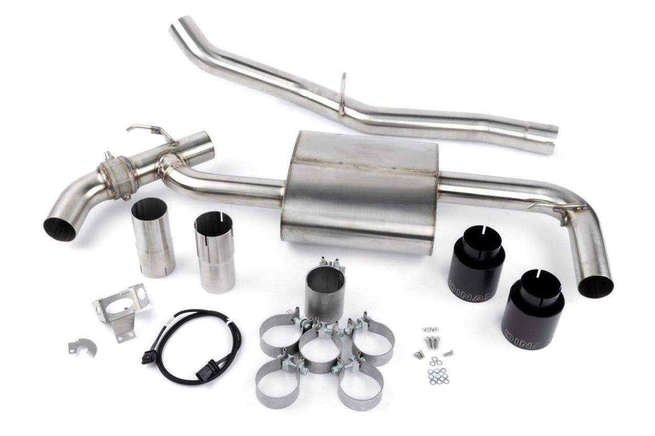 Dinan Free Flow Stainless Exhaust Systems D660-0089-BLK System, Axle Back, 304 Stainless, Split Rear, Black Tips, BMW, X1, X2, 2.0L, XDrive, Kit thumbnail 2