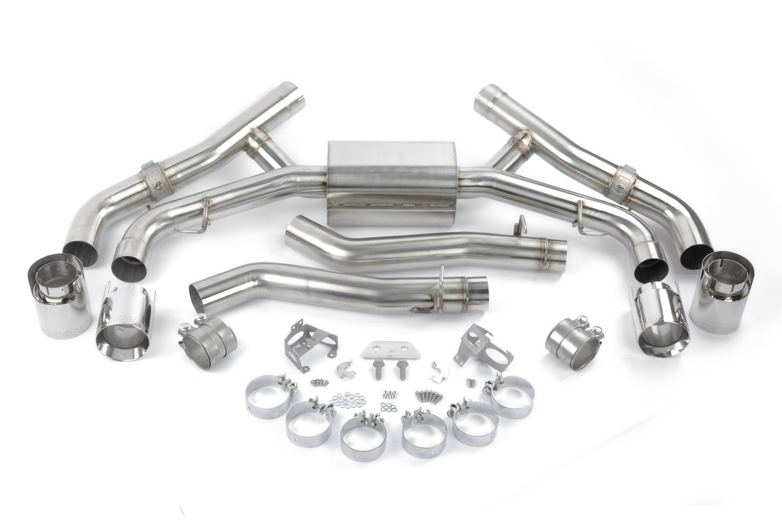 Dinan Valved Exhaust Systems D660-0090 System, Valved, Rear Axle-Back, 3.0 in., Stainless Steel, Four 4.50 in. Polished Tips, BMW, Kit thumbnail 2