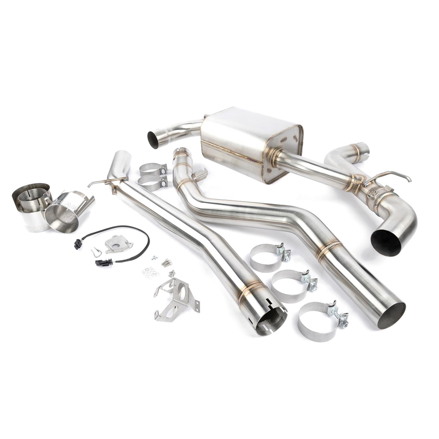 Dinan Valved Exhaust Systems for 2020-2026 GR SUPRA - D660-0096 Exhaust, Valved, Cat-Back, Stainless Steel, Polished Tips, Toyota, Kit thumbnail 2
