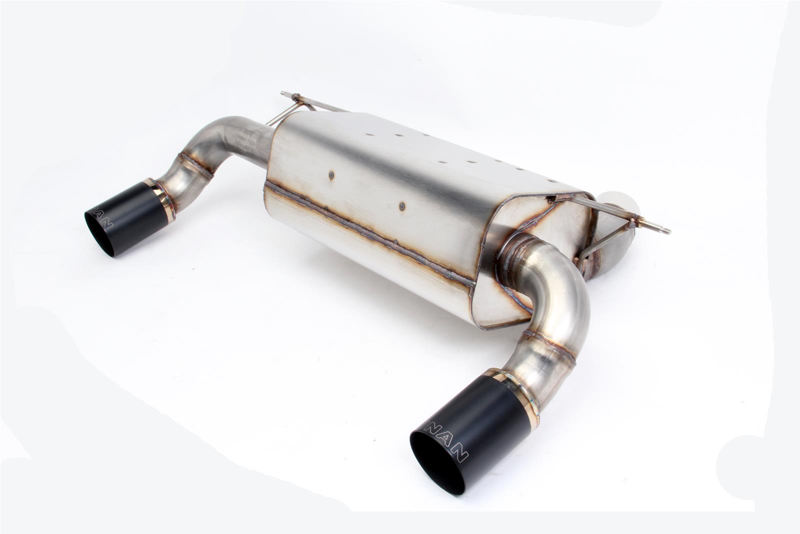 Dinan Free Flow Stainless Exhaust Systems D660-0077-BLK Systems, Stainless, Rear Axle-back, Single In/Dual Out, Steel, Natural, Split Rear Exit, Black Tips, BMW, 3.0L, Kit thumbnail 4