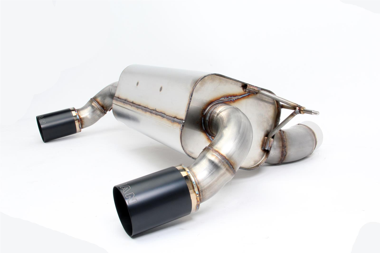 Dinan Free Flow Stainless Exhaust Systems D660-0077-BLK Systems, Stainless, Rear Axle-back, Single In/Dual Out, Steel, Natural, Split Rear Exit, Black Tips, BMW, 3.0L, Kit thumbnail 5