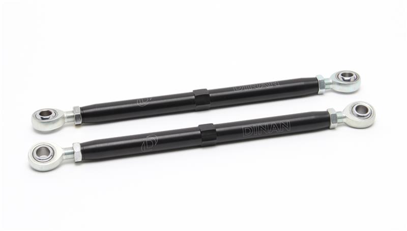 Dinan Racing Toe Links for 2011 1 SERIES M, 2008-2013 M3 - R280-0006 Rods, Aluminum, Black Anodized, PTFE Coated, BMW, Pair