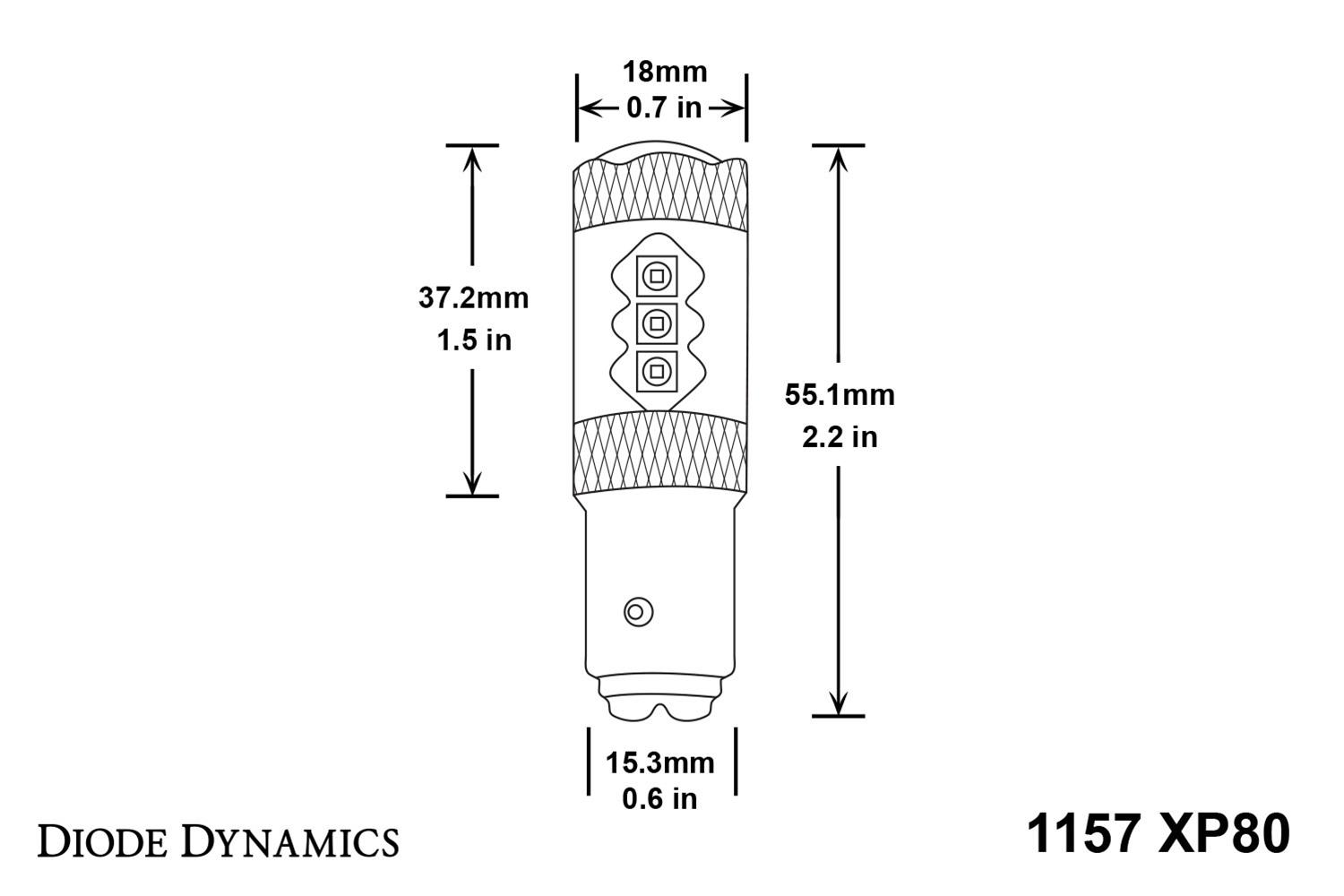Diode Dynamics 1157 LED Bulb XP80 LED - Amber Four thumbnail 2