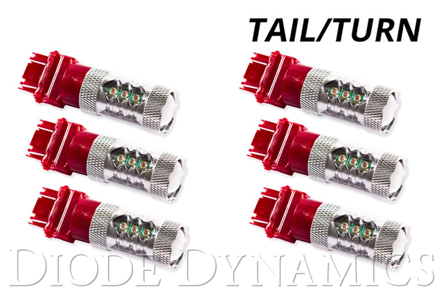 Diode Dynamics Light Bulbs DD0056H LED Light, 3157 HP48 LED Red (six)