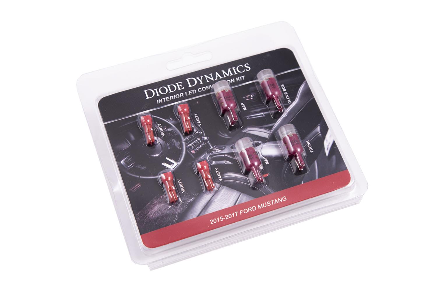 Diode Dynamics Mustang Interior Light Kit 15-17 Mustang Stage 1 - Red