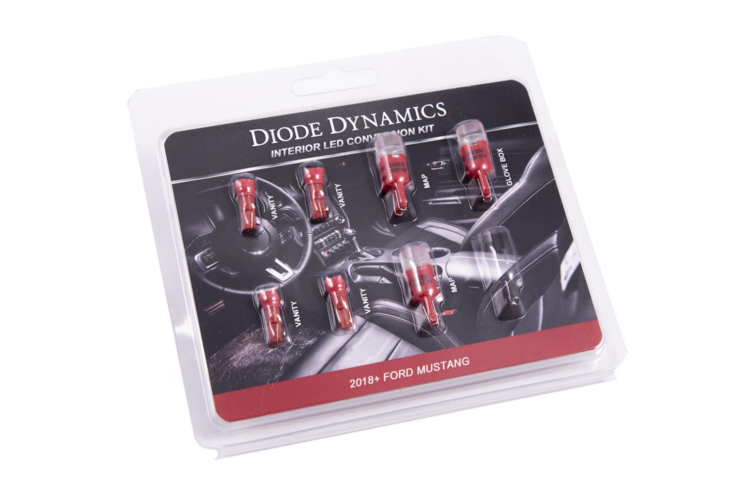 Diode Dynamics 18-19 Mustang Stage 1 Mustang Interior LED Light Kit - Red