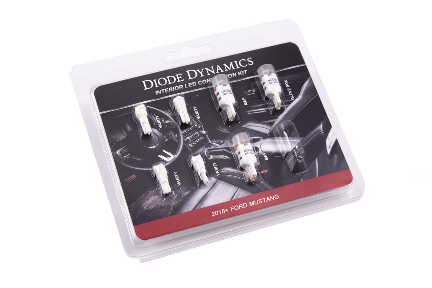 Diode Dynamics 18-19 Mustang Stage 1 Mustang Interior LED Light Kit - Cool - White