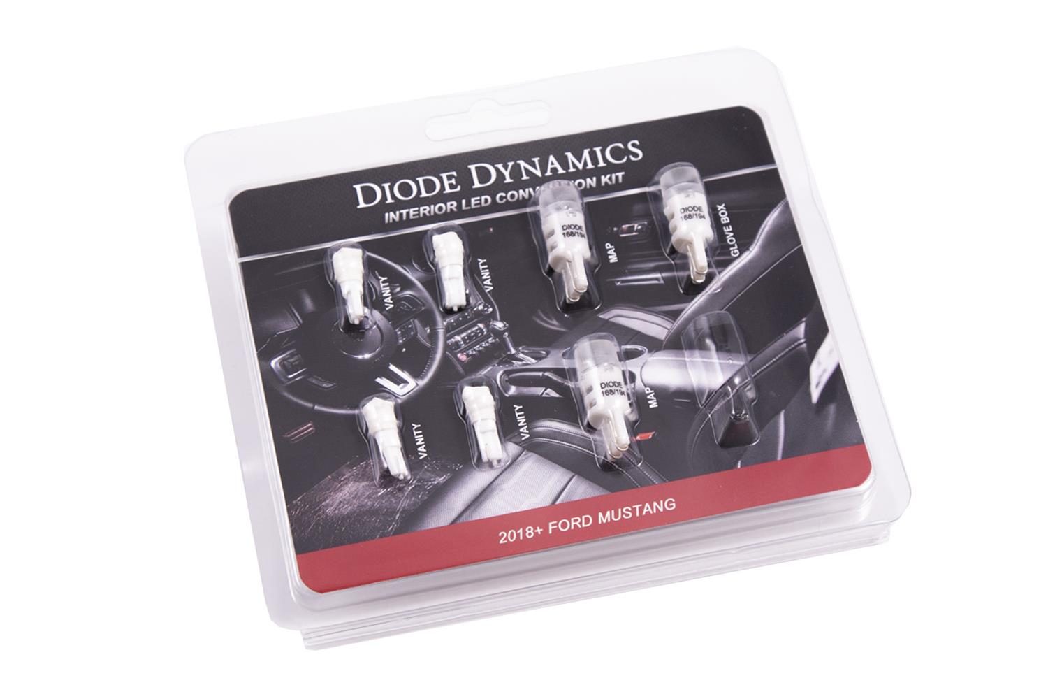 Diode Dynamics 18-19 Mustang Stage 2 Mustang Interior LED Light Kit - Cool - White