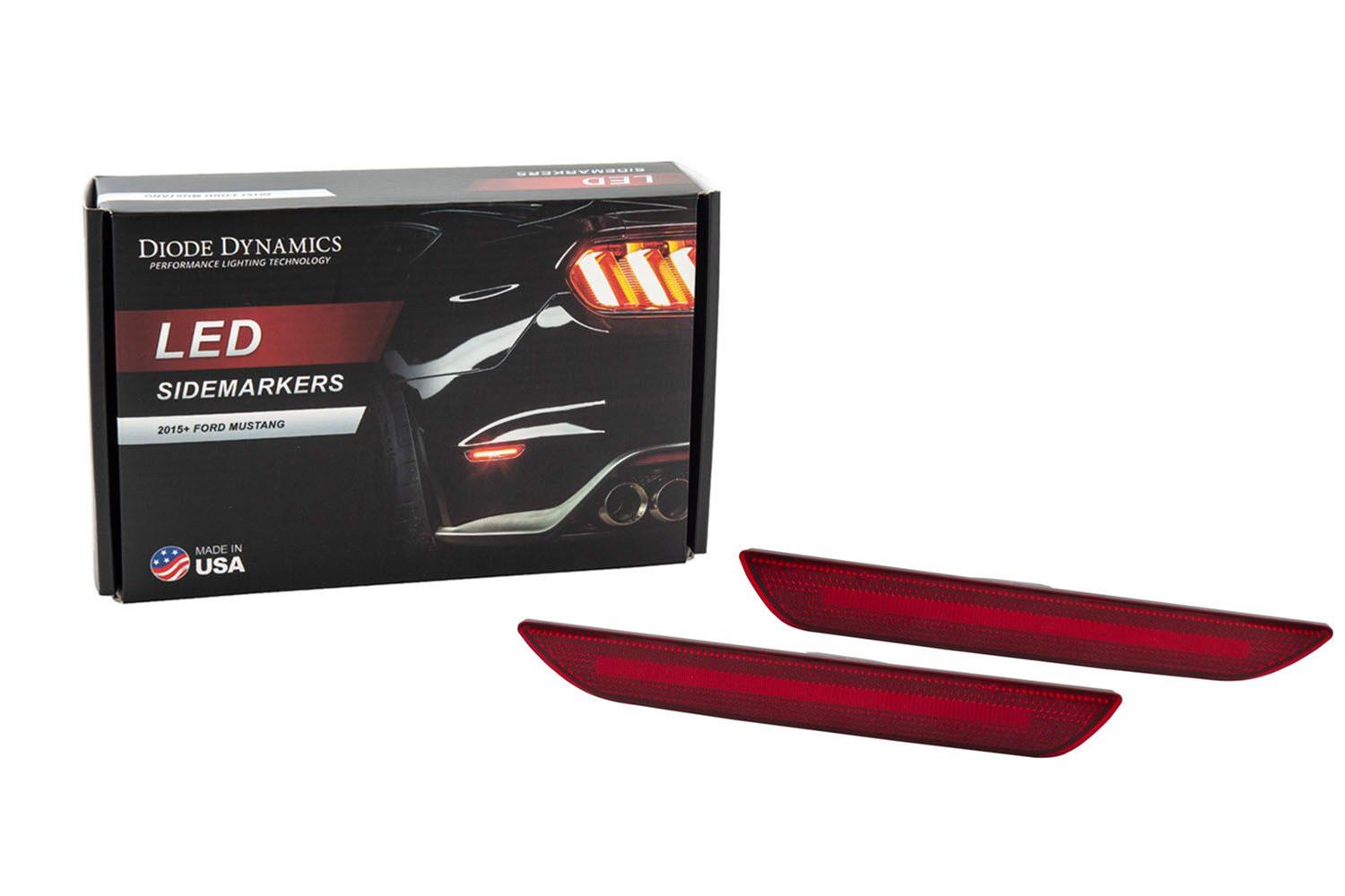 Diode Dynamics 15-21 Ford Mustang LED Sidemarkers - Red (set) thumbnail 2