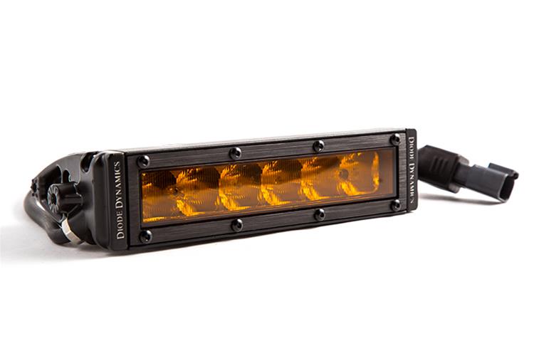 Diode Dynamics Stage Series 800 Lumens 6 Inch Light Bar DD5036S LED Single Row Straight SS6 Amber Driving Single