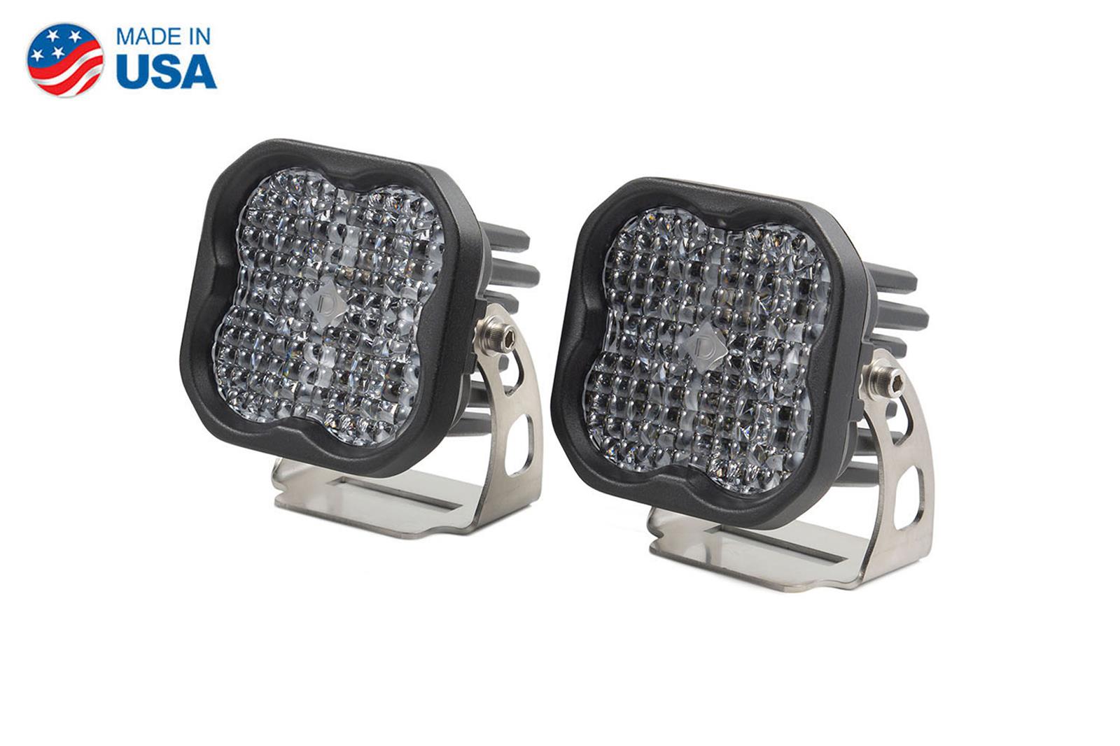 Diode Dynamics SS3 LED Pods DD6121P Auxiliary Lights, Pods, Sport, Flood, Black, Clear Lens, 12 V, 14.5 Watts, Pair thumbnail 3