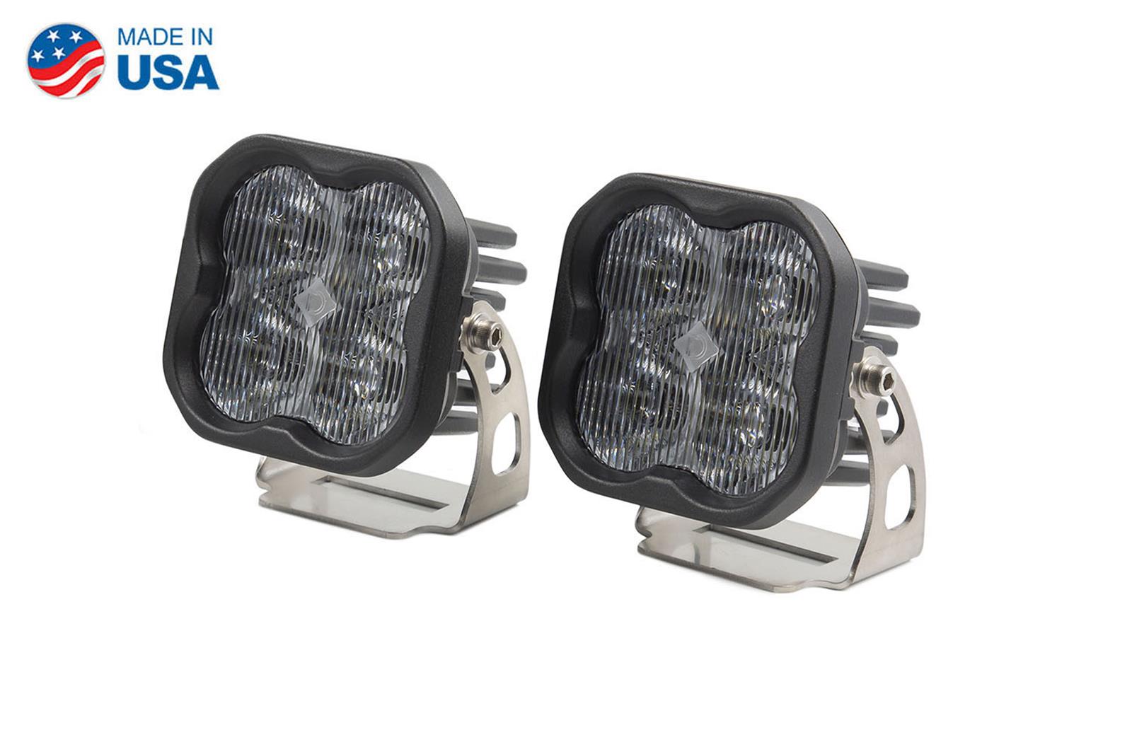 Diode Dynamics SS3 LED Pods DD6122P Auxiliary Lights, Pods, Sport, SAE Fog, Black, Clear Lens, 12 V, 14.5 Watts, Pair thumbnail 3