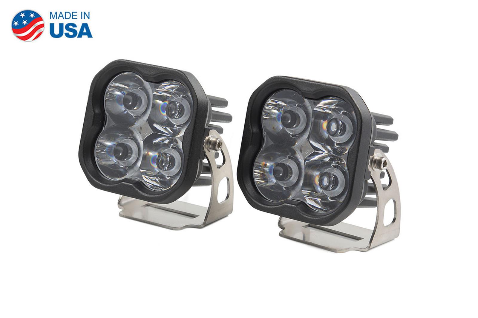 Diode Dynamics SS3 LED Pods DD6123P Auxiliary Lights, Pods, Sport, Spot, Black, Clear Lens, 12 V, 14.5 Watts, Pair thumbnail 3