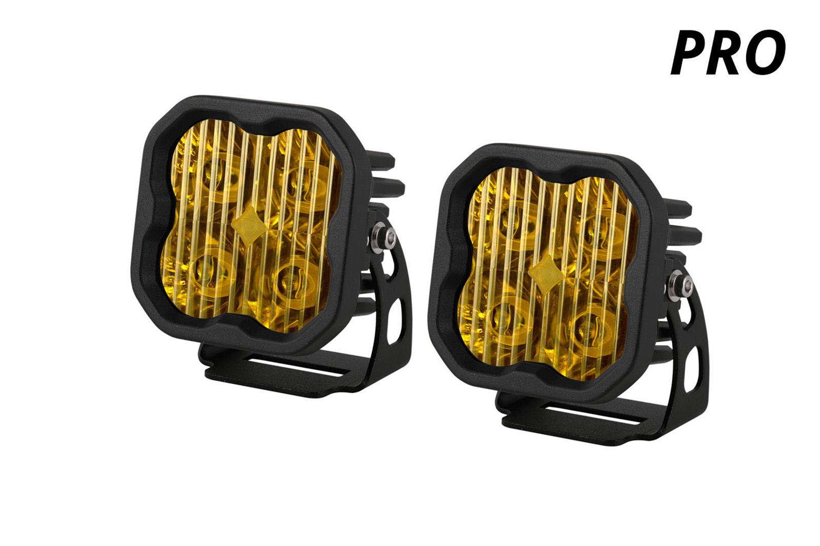 Diode Dynamics SS3 LED Pods DD6132P Auxiliary Lights, Pods, Pro, Driving, Black, Yellow Lens, 12 V, 36.0 Watts, Pair thumbnail 2