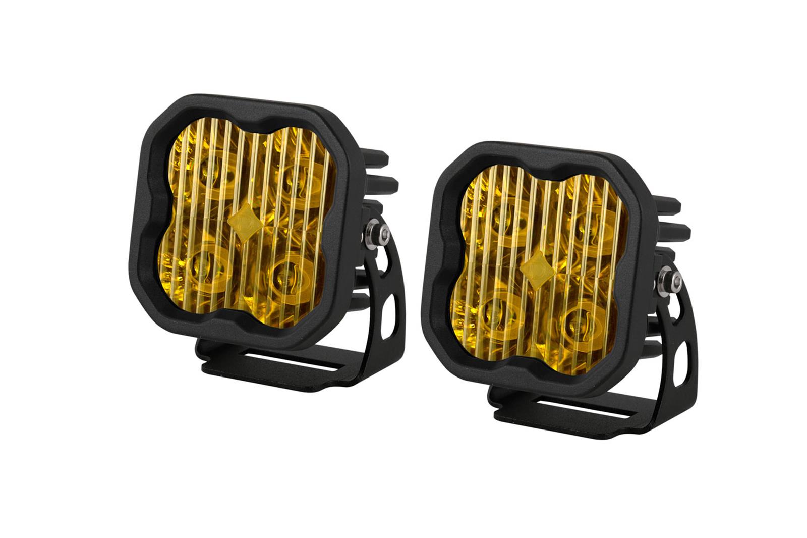Diode Dynamics SS3 LED Pods DD6132P Auxiliary Lights, Pods, Pro, Driving, Black, Yellow Lens, 12 V, 36.0 Watts, Pair