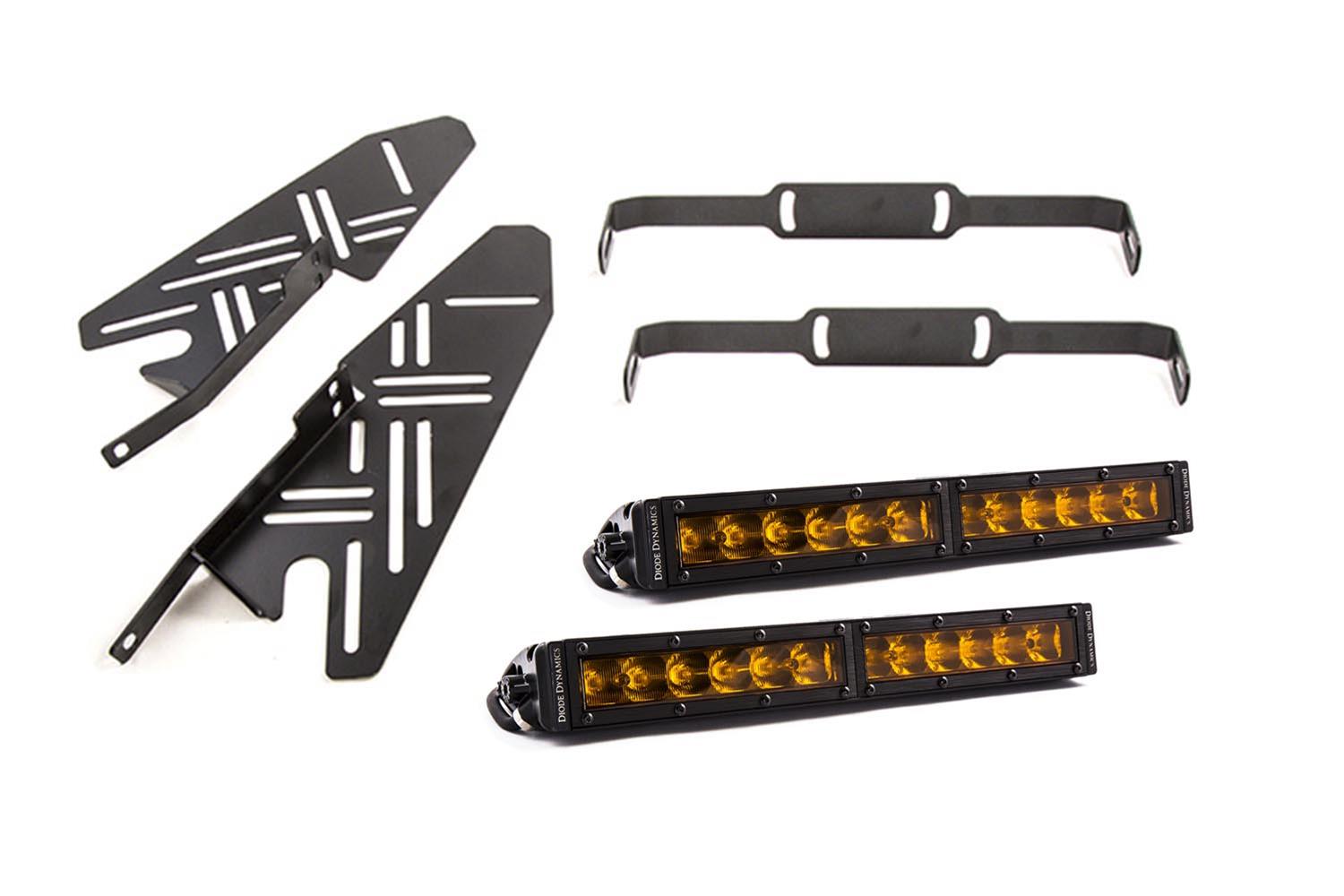 Diode Dynamics 17-19 Ford Raptor SS Fog Kit 12.0 In - Amber Driving