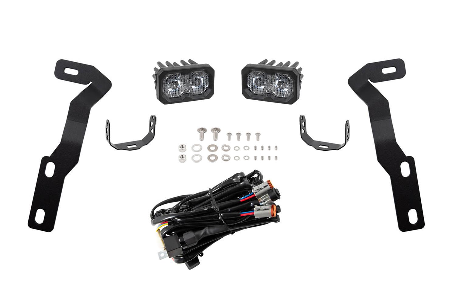 Diode Dynamics 16-21 Toyota Tacoma Stage Series 2in LED Ditch Light Kit - Pro White Combo thumbnail 2