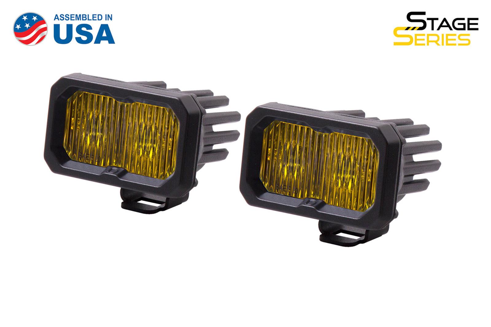 Diode Dynamics Stage Series 2 In LED Pod Sport - Yellow Fog Standard ABL (Pair) thumbnail 2