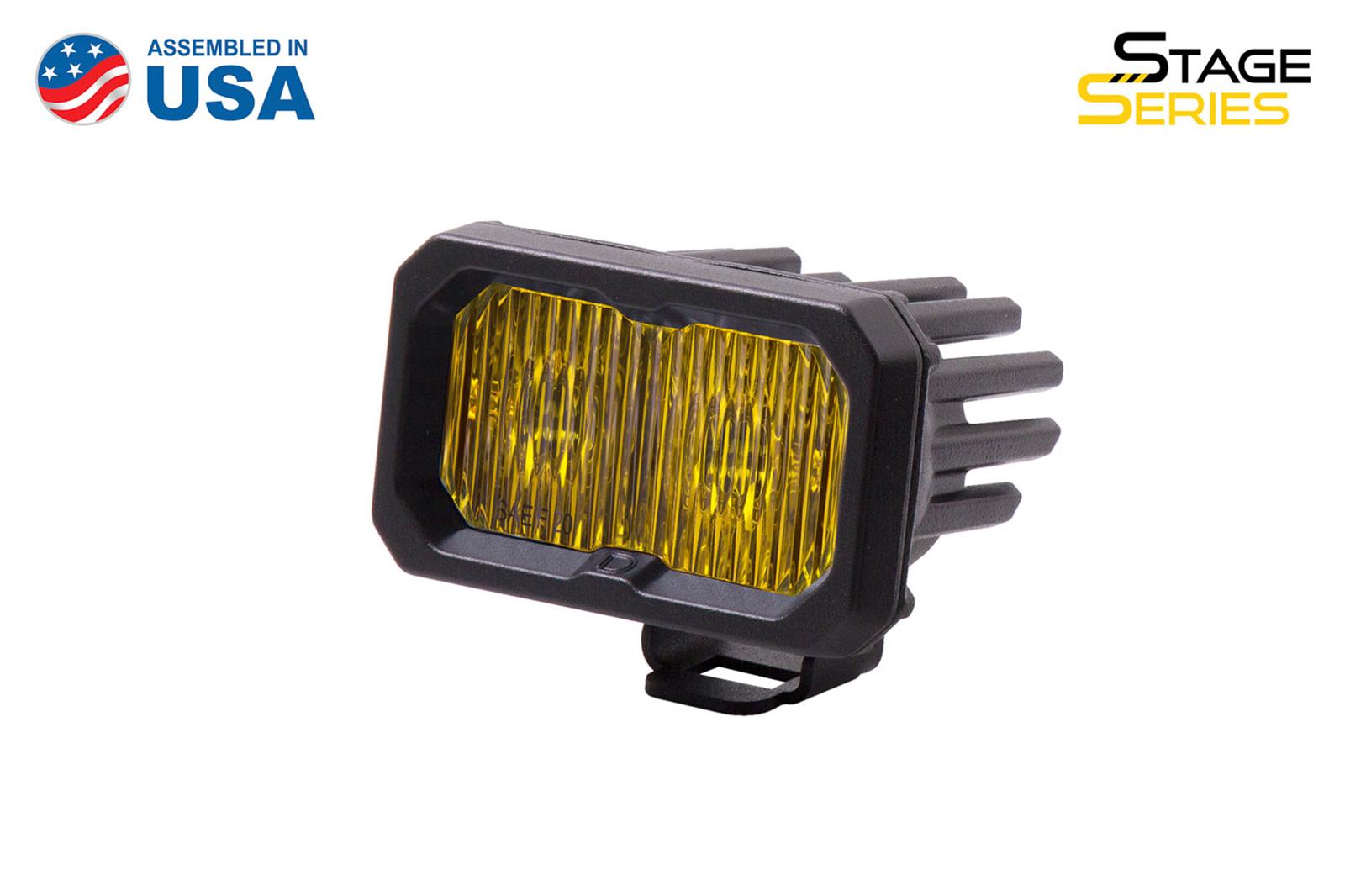 Diode Dynamics Stage Series 2 In LED Pod Sport - Yellow Fog Standard ABL Each thumbnail 2