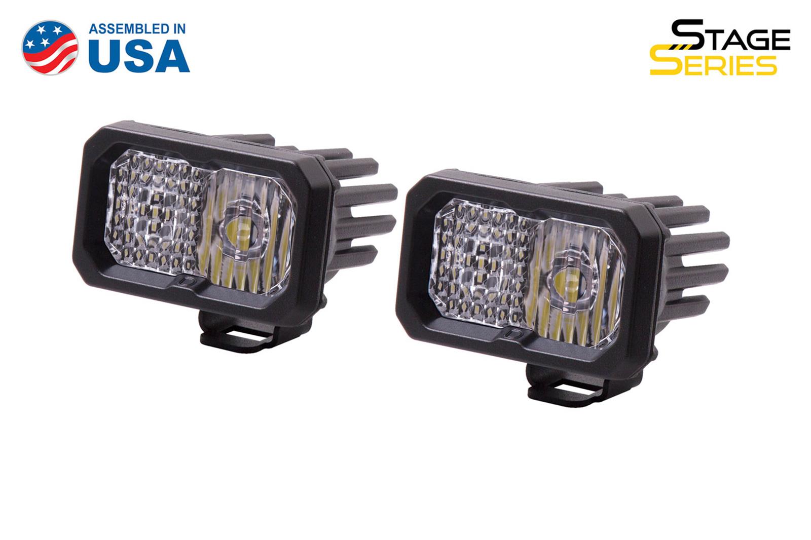 Diode Dynamics Stage Series 2 In LED Pod Sport - White Combo Standard ABL (Pair) thumbnail 2