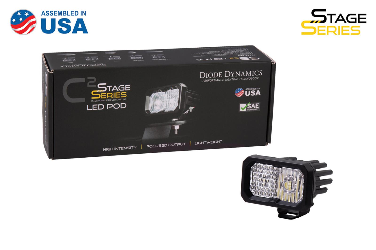 Diode Dynamics Stage Series 2 In LED Pod Sport - White Combo Standard ABL Each thumbnail 4