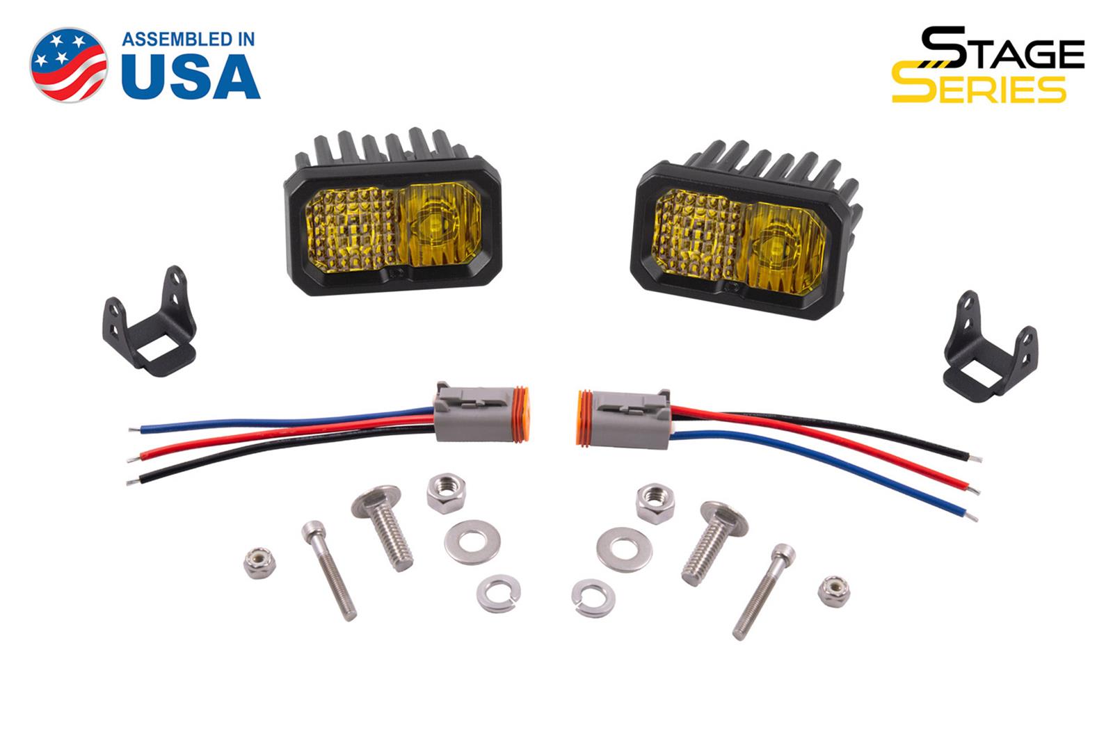 Diode Dynamics Stage Series 2 In LED Pod Pro - Yellow Combo Standard ABL (Pair) thumbnail 4
