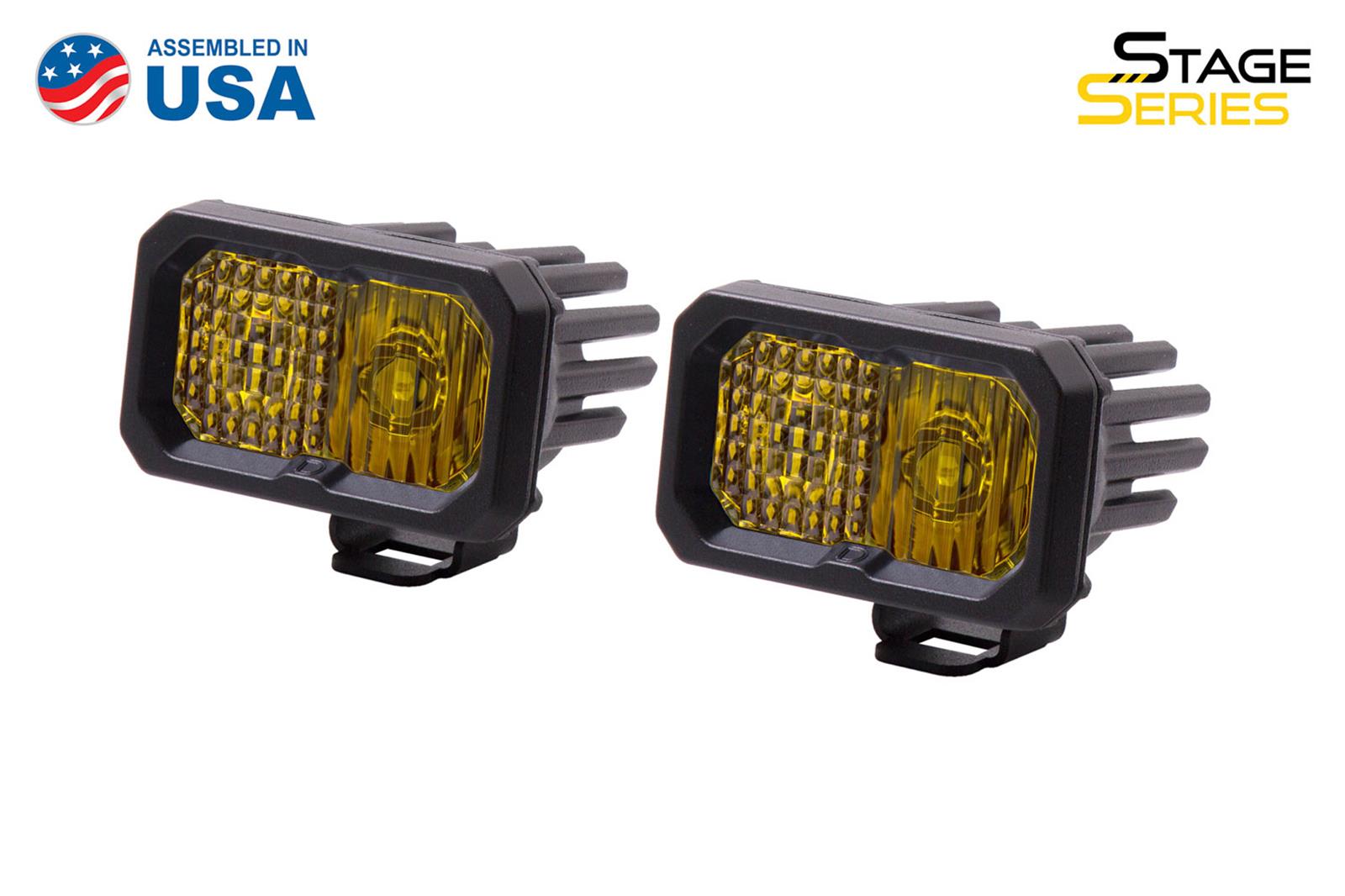 Diode Dynamics Stage Series 2 In LED Pod Pro - Yellow Combo Standard ABL (Pair) thumbnail 2