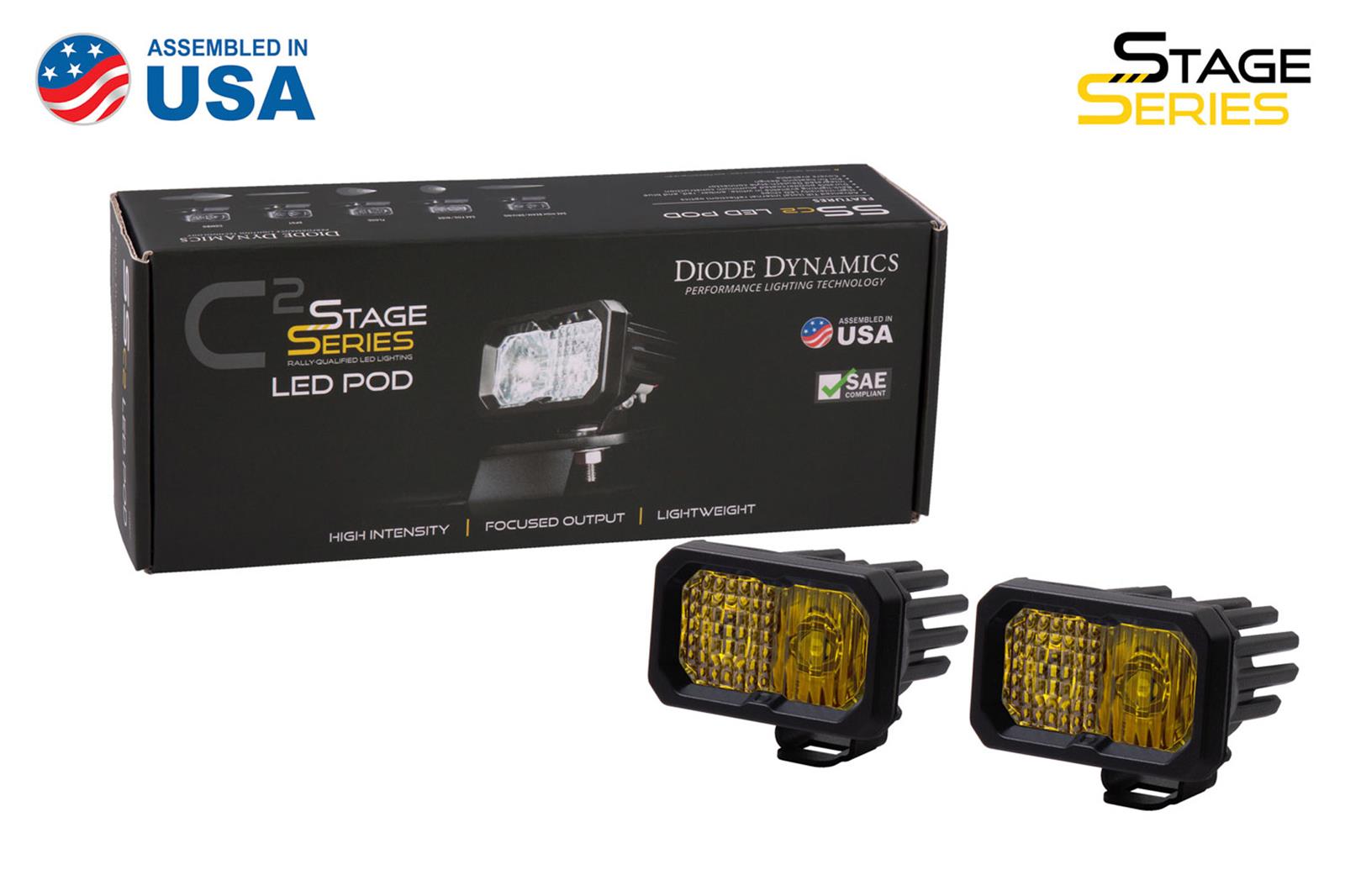 Diode Dynamics Stage Series 2 In LED Pod Pro - Yellow Combo Standard ABL (Pair) thumbnail 5
