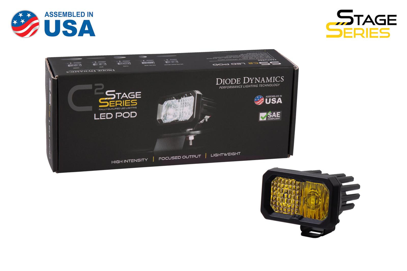 Diode Dynamics Stage Series 2 In LED Pod Pro - Yellow Combo Standard ABL Each thumbnail 5