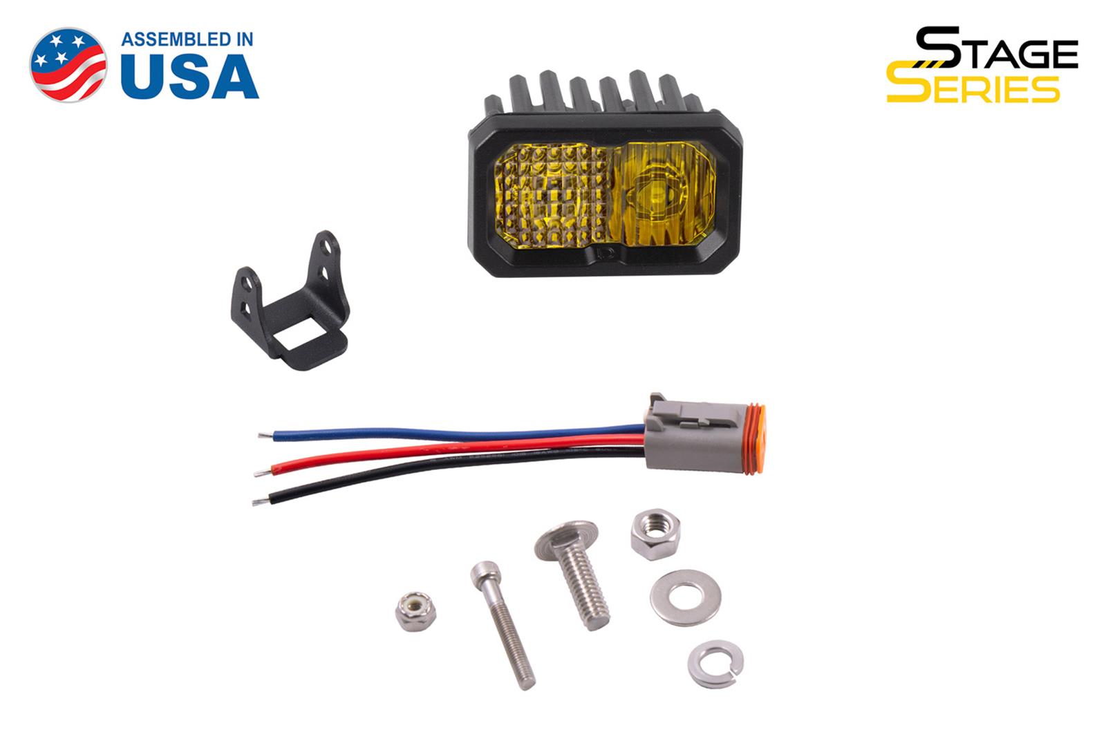Diode Dynamics Stage Series 2 In LED Pod Pro - Yellow Combo Standard ABL Each thumbnail 3