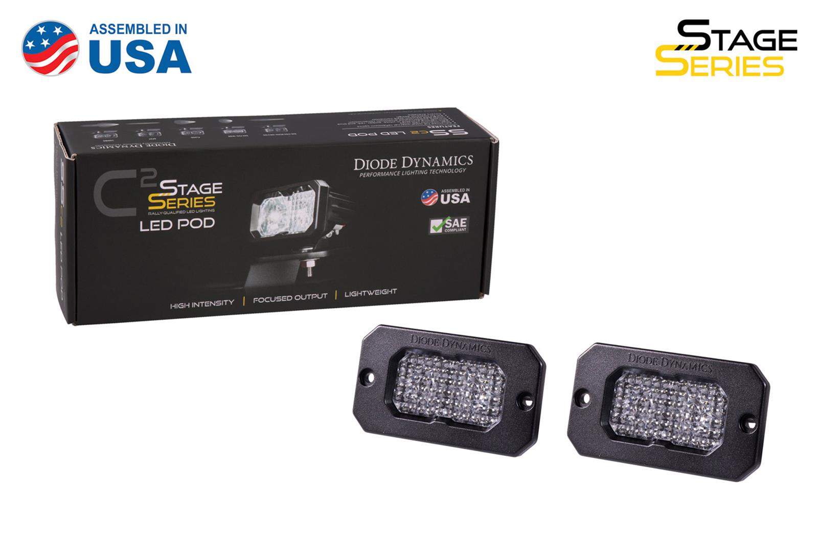 Diode Dynamics Stage Series 2 In LED Pod Sport - White Flood Flush ABL (Pair) thumbnail 4