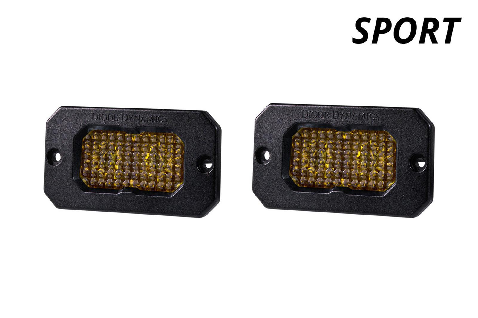Diode Dynamics Stage Series 2 In LED Pod Sport - Yellow Flood Flush ABL (Pair) thumbnail 3
