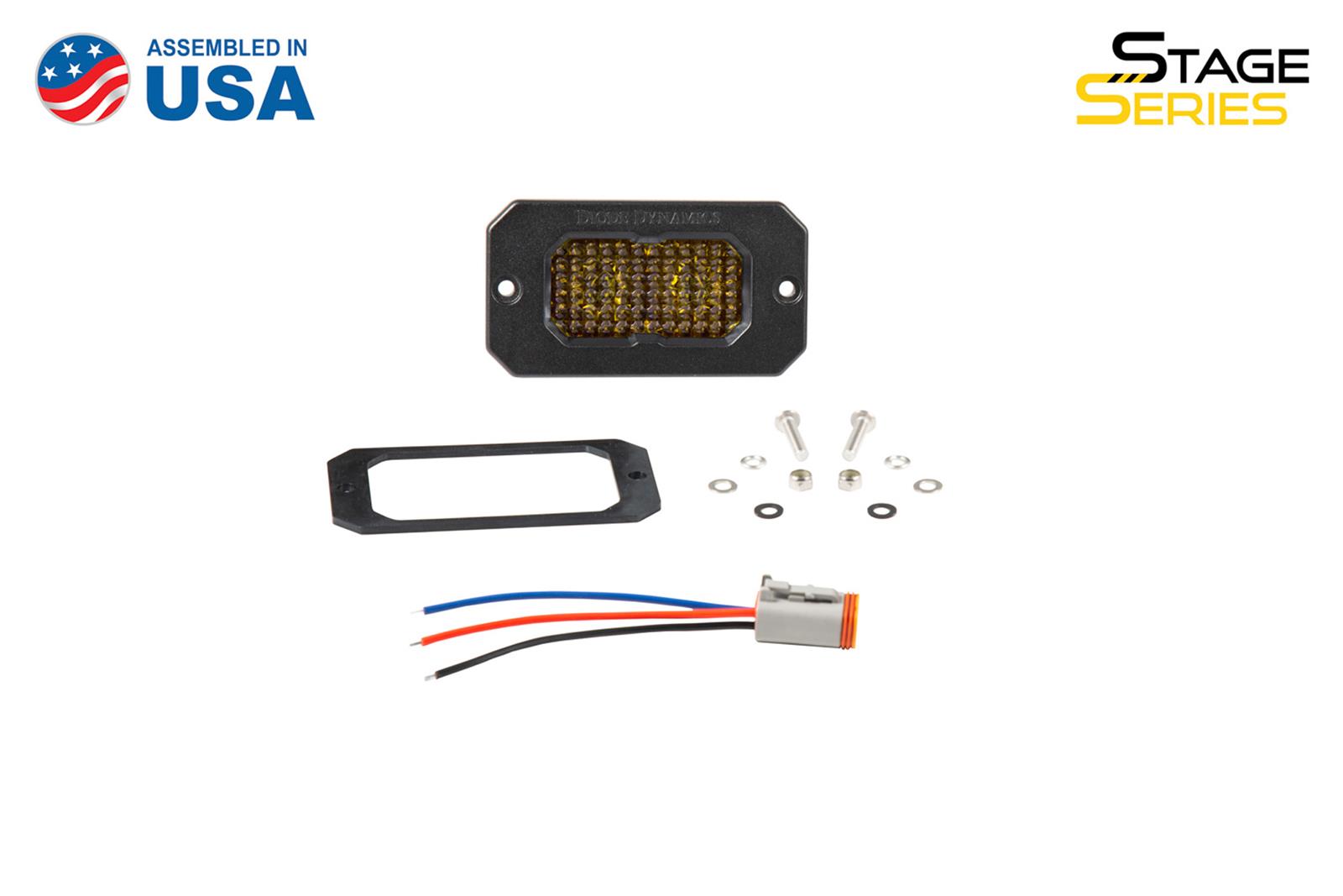 Diode Dynamics Stage Series 2 In LED Pod Sport - Yellow Flood Flush ABL Each thumbnail 4