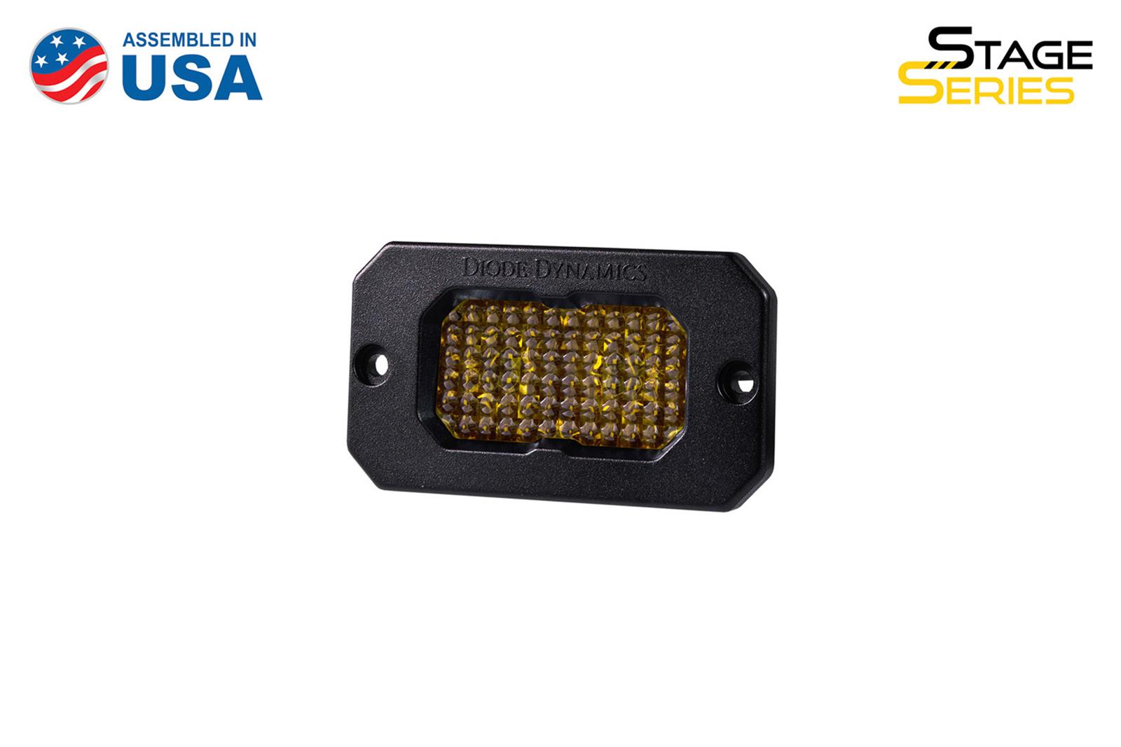 Diode Dynamics Stage Series 2 In LED Pod Sport - Yellow Flood Flush ABL Each