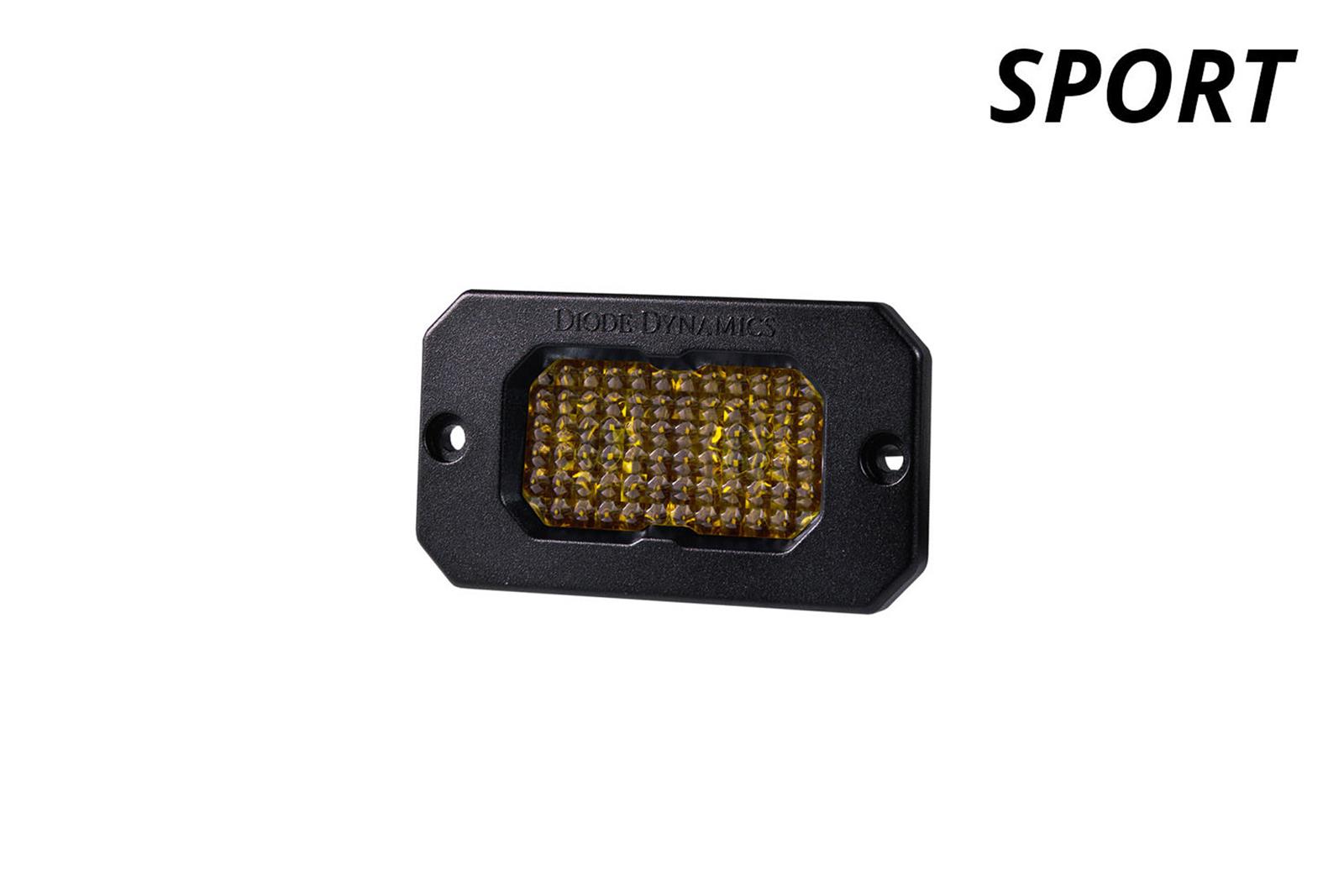 Diode Dynamics Stage Series 2 In LED Pod Sport - Yellow Flood Flush ABL Each thumbnail 3