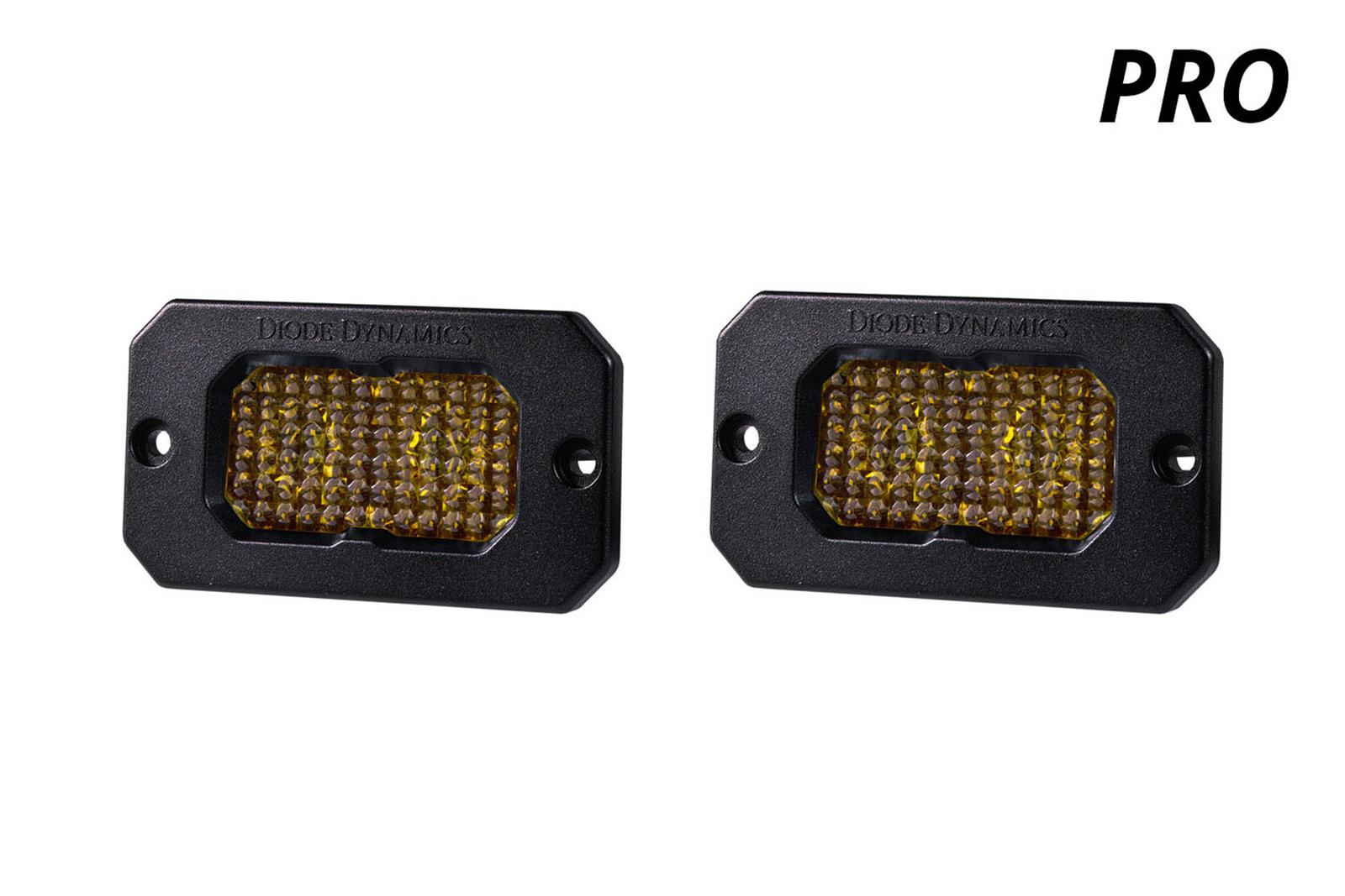 Diode Dynamics Stage Series 2 In LED Pod Pro - Yellow Flood Flush ABL (Pair) thumbnail 3