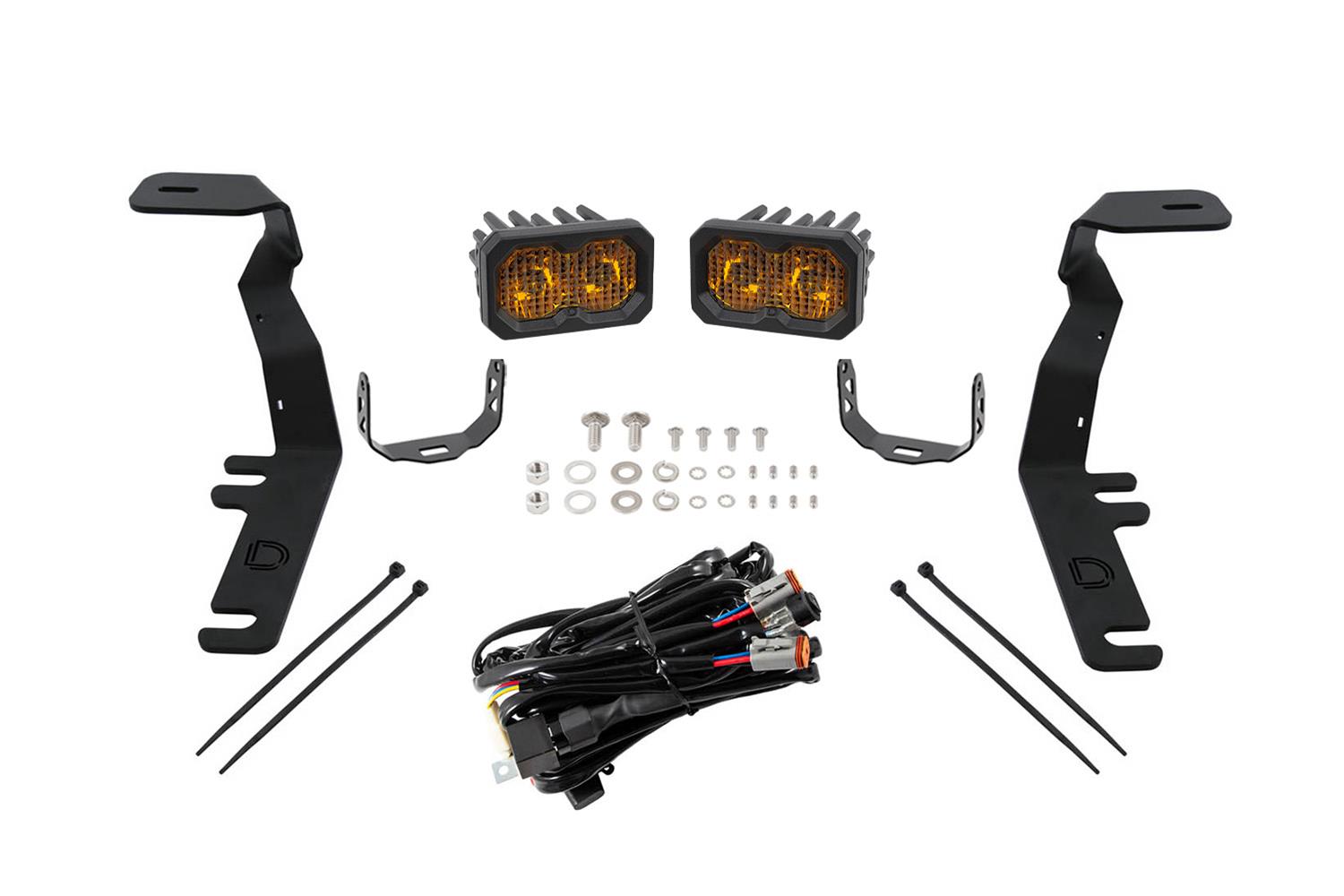 Diode Dynamics - Light Bars, Pods and Fog Lights for 2015-2020 F-150 DD6574 LED Light, Stage Series 2in LED Ditch Kit Ford F-150/Raptor Pro Yellow Combo