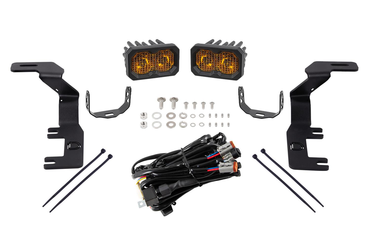 Diode Dynamics - Light Bars, Pods and Fog Lights for 2015-2022 CANYON, 2015-2021 COLORADO DD6651 LED Light, Stage Series 2in LED Ditch Kit Colorado/Canyon Sport Yellow Combo
