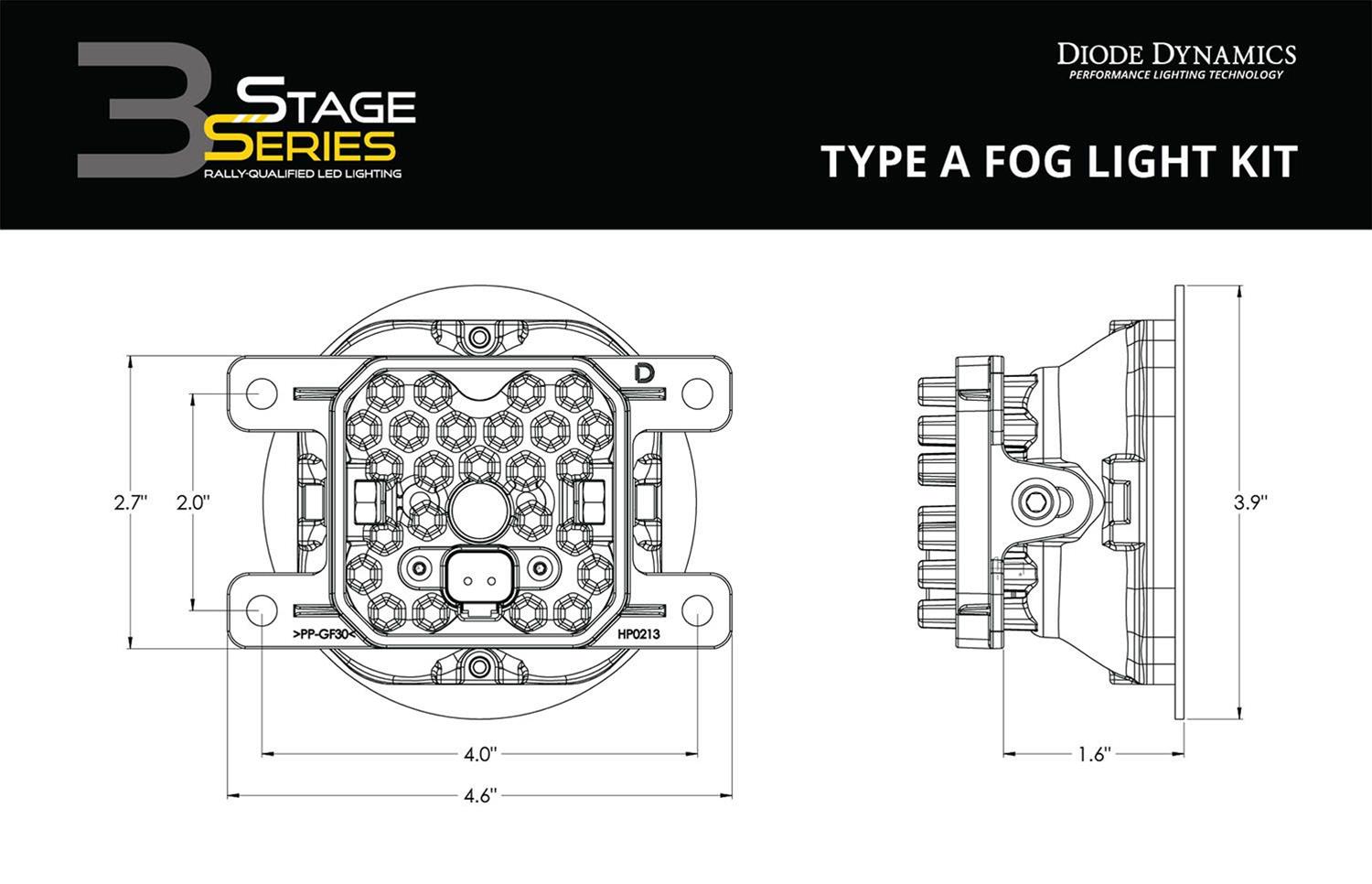 Diode Dynamics SS3 Sport Type A Kit ABL - White SAE Fog thumbnail 4