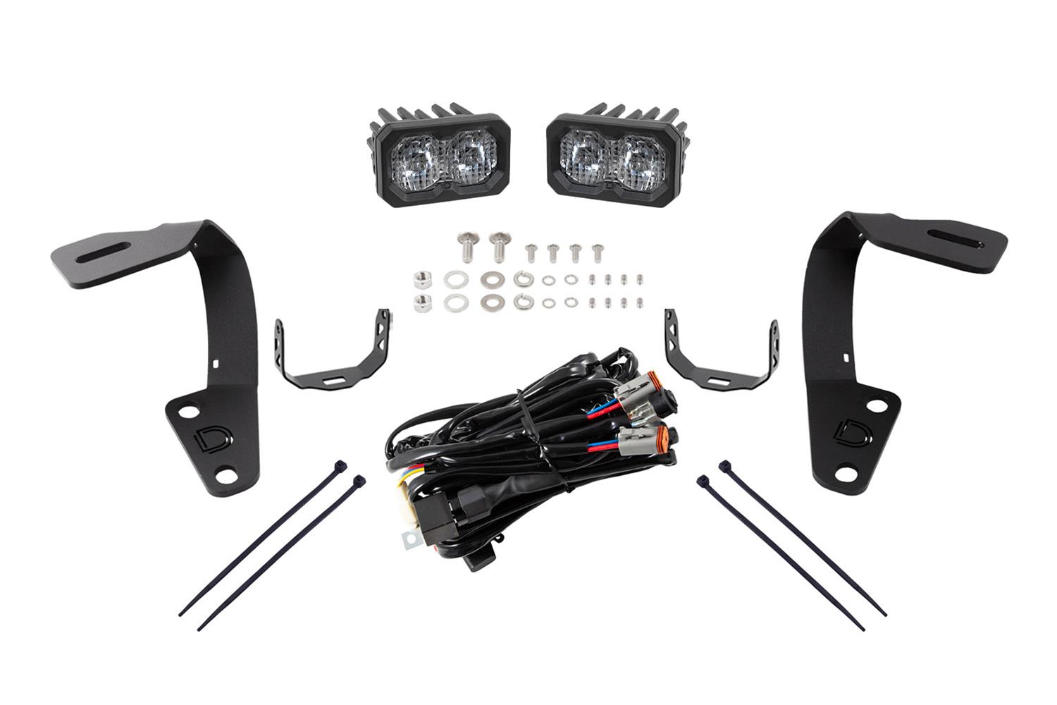 Diode Dynamics 10-21 Toyota 4Runner Stage Series 2in LED Ditch Light Kit Sport - White Combo