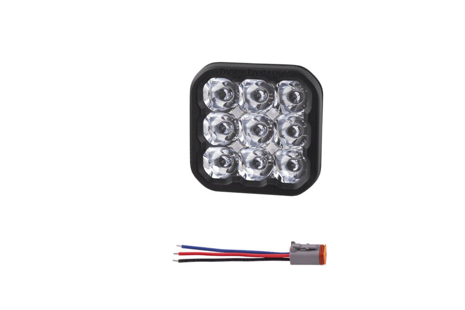 Diode Dynamics Light Bars, Pods and Fog Lights DD6768SNB LED Light, SS5 LED Pod Sport White Spot - No Brackets (single)