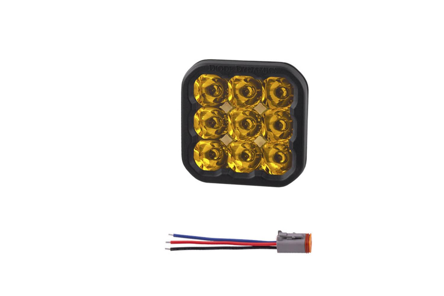 Diode Dynamics Light Bars, Pods and Fog Lights DD6777SNB LED Light, SS5 LED Pod Pro Yellow Spot - No Brackets (single)