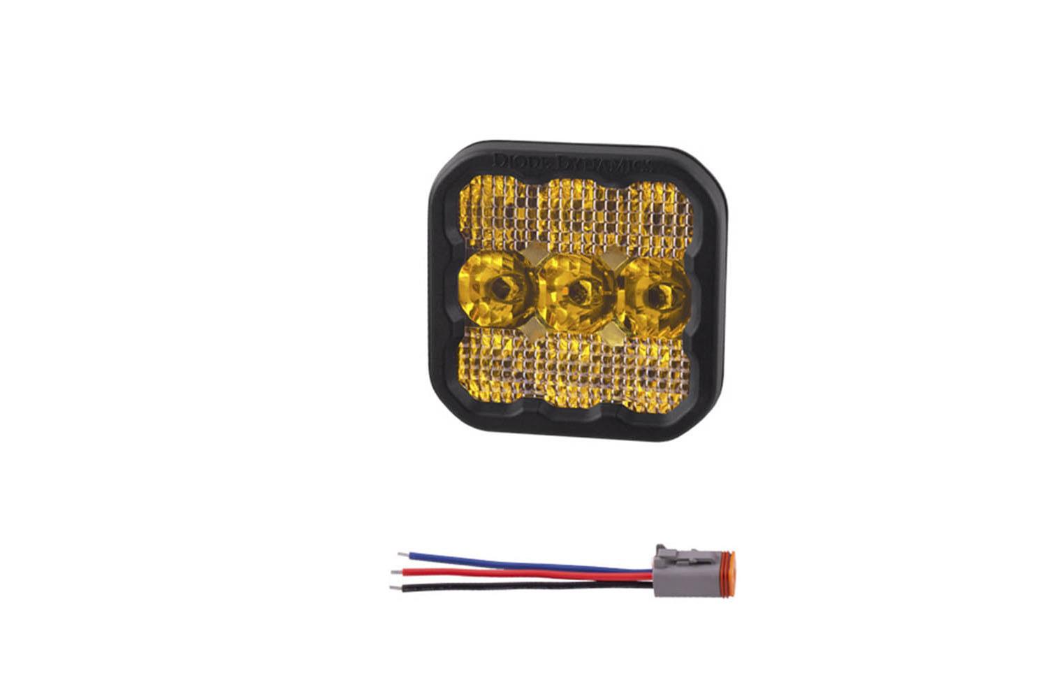 Diode Dynamics Light Bars, Pods and Fog Lights DD6778SNB LED Light, SS5 LED Pod Pro Yellow Combo - No Brackets (single)
